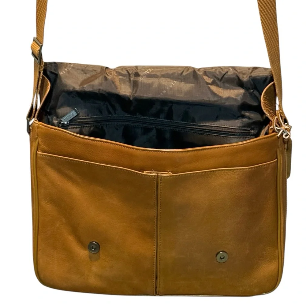 Kenneth Cole Reaction Men's Tan Leather Messenger Bag